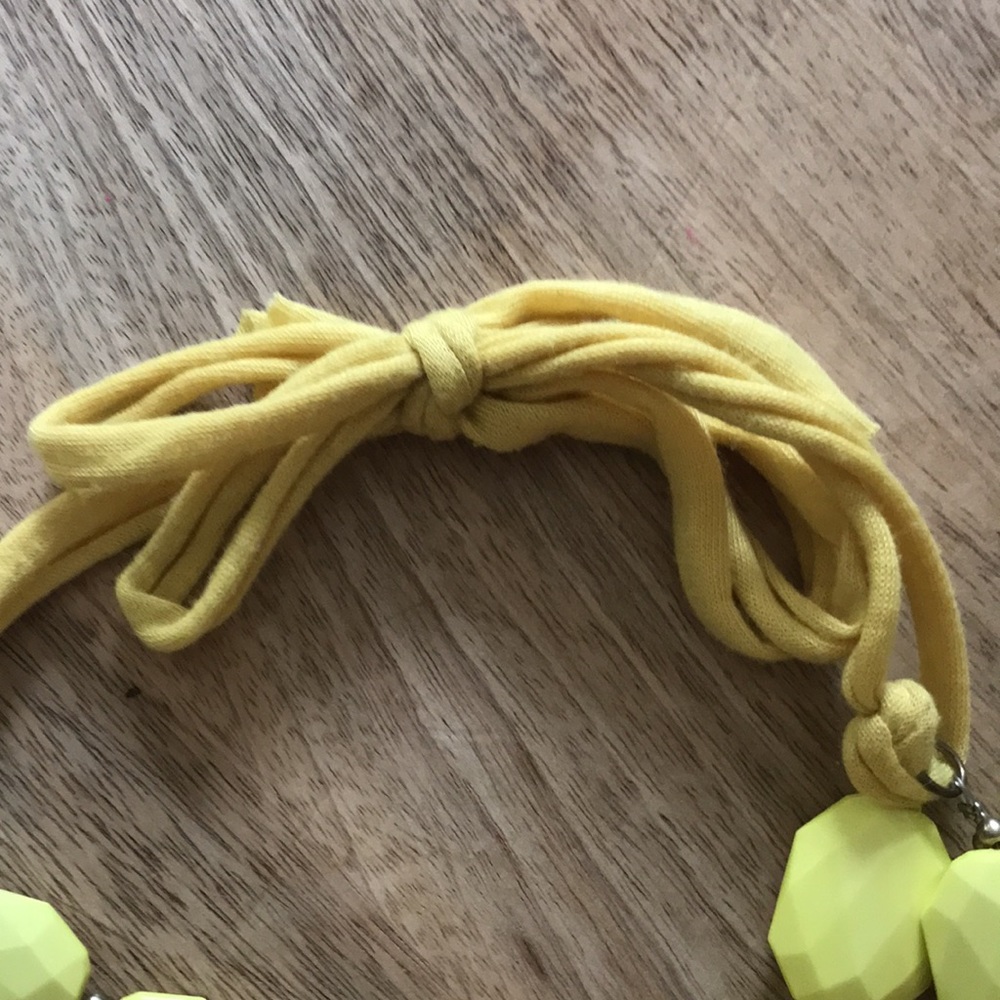 Three Strand Yellow Necklace - Picture 3 of 7